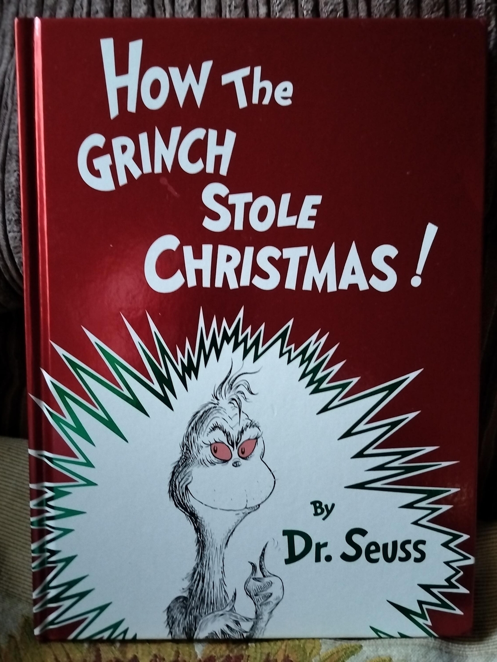 Dr. Seuss How The Grinch Stole Christmas! Hardcover Holiday Book - Red
